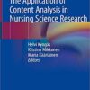 The Application of Content Analysis in Nursing Science Research 1st ed. 2020 Edition PDF