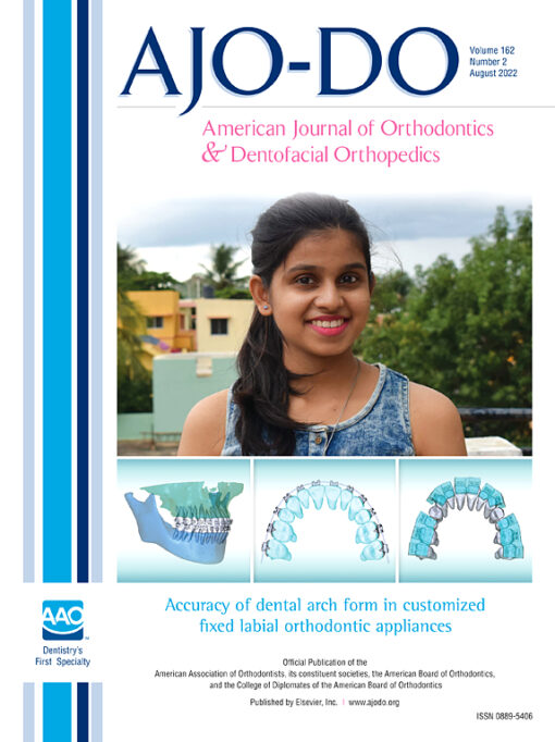 American Journal of Orthodontics and Dentofacial Orthopedics Volume 162 2022 PDF